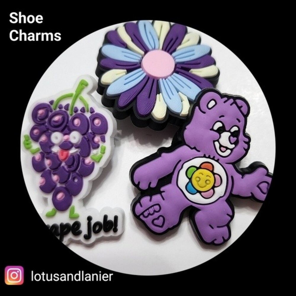 Shoe Charms "Carebear" Set of 3
